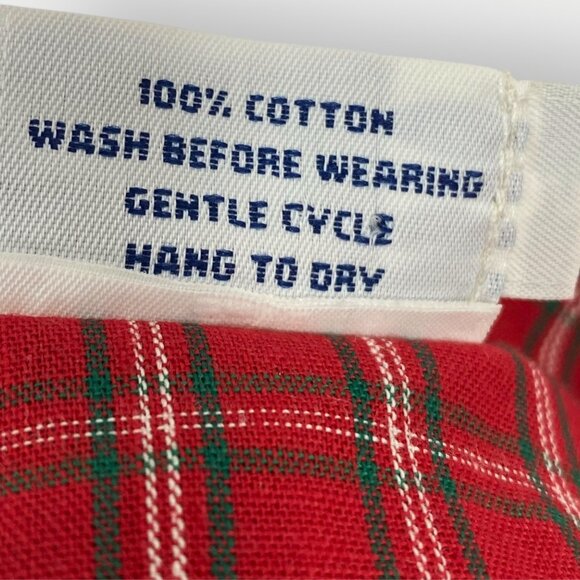 Vtg Dogwood Lane Christmas Dress | S | Red Plaid | Seasonal Festive Cottagecore - Picture 4 of 8